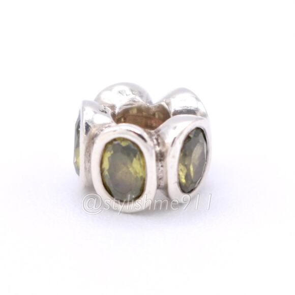Authentic PANDORA Green Oval Lights Charm - Picture 9 of 9